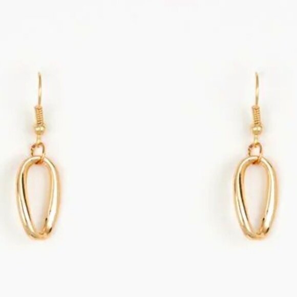 Mixed Metal Oval Pendant Necklace & Earrings Set - Picture 3 of 6